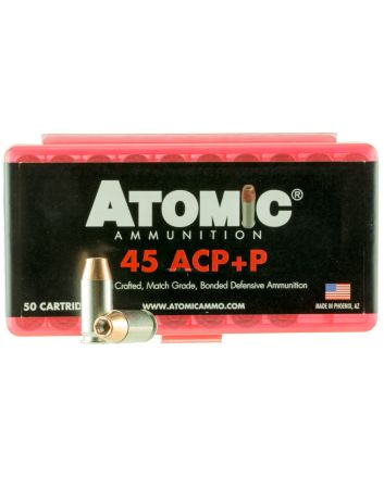 Atomic Ammunition 00412 Pistol Precision Craft 45ACP +P 185gr Bonded Match Hollow Point 50 Per Box/10 Case