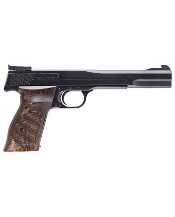 Smith &amp; Wesson 130512 41Full Size Frame 22 LR 10+1, 7" Blued Button Rifled Steel Barrel, Serrated Slide &amp; Frame, Checkered Wood Target Grip