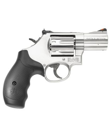 Smith &amp; Wesson 164192 Model 686 Plus 357 Mag or 38 S&amp;W Spl +PStainless Steel 2.50" Barrel, 7 Shot, Satin Stainless Steel L-Frame, Red Ramp Front/Adjustable White Outline Rear Sights, Internal Lock