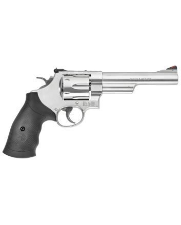 Smith &amp; Wesson 163606 Model 62944 Rem Mag or 44 S&amp;W Spl Stainless Steel 6" Barrel &amp; 6rd Cylinder, Satin Stainless Steel N-Frame,Red Ramp Front/White Outline Rear Sights