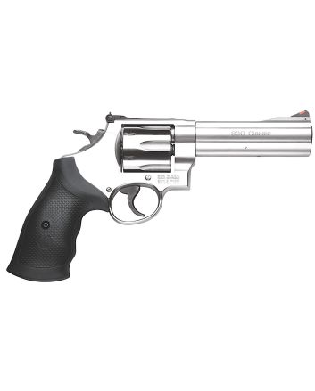 Smith &amp; Wesson 163636 Model 629 Classic 44 Rem Mag or 44 S&amp;W Spl Stainless Steel 5" Barrel &amp; 6rd Cylinder, Satin Stainless Steel N-Frame, Red Ramp Front/White Outline Rear Sights