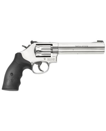 Smith &amp; Wesson 160578 Model 617 *CA Compliant 22 LR Stainless Steel 6" Barrel &amp; 10 Shot Cylinder, Satin Stainless Steel K-Frame, Black Polymer Grip,Internal Lock