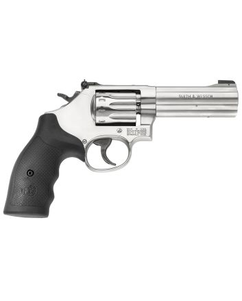 Smith &amp; Wesson 160584 Model 61722 LRStainless Steel 4" Barrel &amp; 10 Shot Cylinder, Satin Stainless Steel K-Frame, Black Polymer Grip,Internal Lock