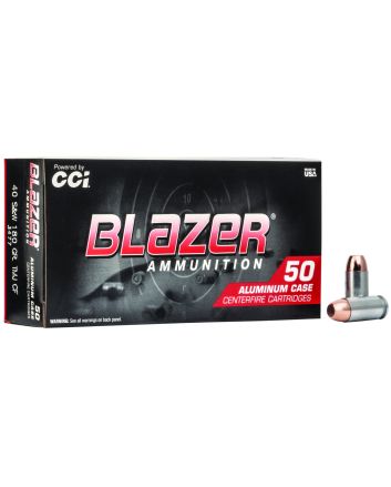 CCI 3477 Blazer Clean-Fire Handgun 40S&amp;W Lead Free 180gr Total Metal Jacket 50 Per Box/20 Case