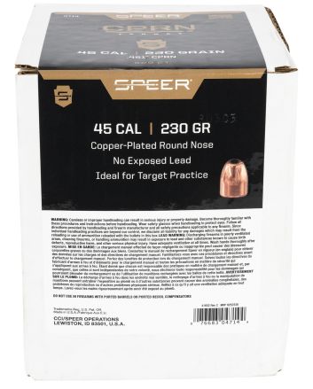 Speer 4714 Handgun45Cal 230gr Round Nose 500 Per Box/3 Case
