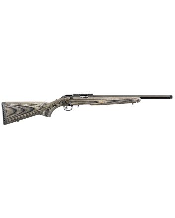 Ruger 8348 American Rimfire Target Full Size 22 LR 10+1 18" Satin Blued Threaded Bull Barrel, Satin Blued Drilled &amp; Tapped Steel Receiver, Black Laminate Fixed Stock, Right Hand