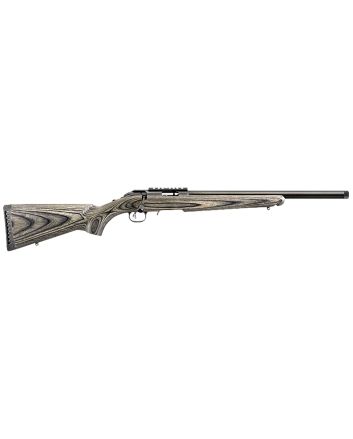 Ruger 8349 American Rimfire Target Full Size 22 WMR 9+1 18" Satin Blued Threaded Bull Barrel, Satin Blued Drilled &amp; Tapped Steel Receiver, Black Laminate Fixed Stock, Right Hand