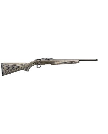 Ruger 8350 American Rimfire Target Full Size 17 HMR 9+1 18" Satin Blued Threaded Bull Barrel, Satin Blued Steel Drilled &amp; Tapped Receiver, Black Laminate Fixed Stock, Right Hand