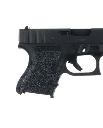 Talon Grips 117R Adhesive GripCompatible w/Glock 26/27/28/33/39 Gen4 w/Medium Backstrap, Black Textured Rubber