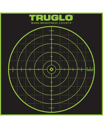 TruGlo TG10A12 Tru-See Grid Self-Adhesive Heavy Paper Black/Green 12"x12" Bullseye 12 Pack
