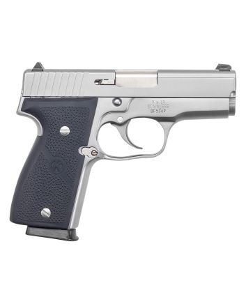 Kahr Arms K9093A K99mm Luger 7+1/8+1 3.47" Stainless Polygonal Rifled Barrel, Matte Serrated Stainless Steel Slide, Matte Stainless Steel Frame, Black Textured Wraparound Polymer Grip, Right Hand