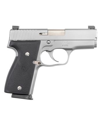 Kahr Arms K9093NA K9mm Luger Caliber with 3.50" Barrel, 7+1 Capacity, Overall Matte Stainless Steel Finish, Serrated Slide, Textured Wraparound Black Polymer Grip &amp; TruGlo Night Sights