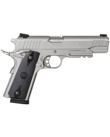 Taurus 1191109SS1 191145 ACP 8+1 5" Barrel, Overall Matte Stainless Steel Finish, Picatinny Rail/Beavertail Frame, Serrated Slide &amp; Checkered Polymer Grip Includes 2 Mags