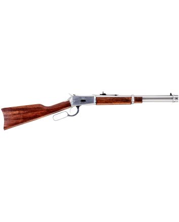 Rossi 920441693 R92Carbine 44 Rem Mag 8+1 16" Stainless Steel Round Barrel, Stainless Steel Metal Finish Receiver, Fixed Hardwood Stock, Right Hand