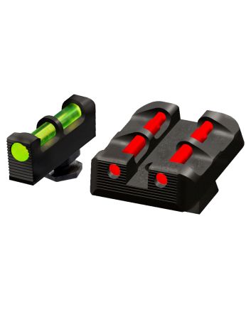 HiViz GLT178 Target Sight Set Glock Green Fiber Optic Front Sight-Red Fiber Optic Rear Sight