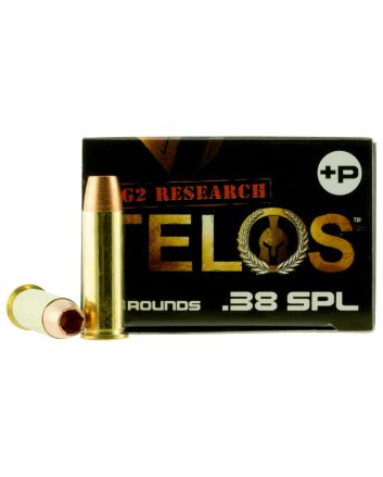 G2 Research G00618 Telos38Special+P 105gr Fracturing Copper Hollow Point 20 Per Box/25 Case