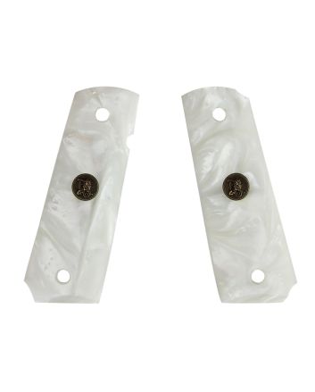 Pachmayr 62001 Custom Grip White Simulated Pearl Panels for 1911 with Ambidextrous Safety