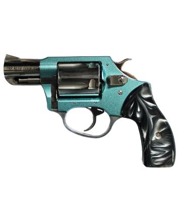 Charter Arms 53879 Undercover Lite Blue Diamond 38 Special 5rd 2" Hi-Polished Stainless Barrel/Cylinder, Aluminum Frame w/Blue Diamond Finish, Finger Grooved Black Rubber Grip