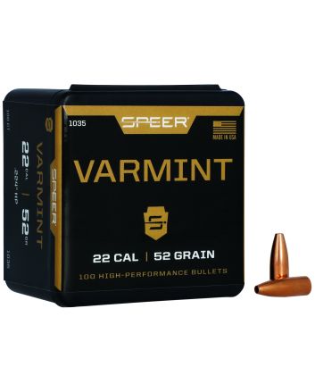 Speer 1035 Varmint22Cal 52gr Hollow Point 100 Per Box/5 Case