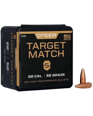 Speer 1036 Rifle Plinking Target Match .224 52 gr Hollow Point Boat Tail