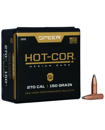 Speer 1605 Hot-Cor277Cal 150gr Spitzer Soft Point 100 Per Box/5 Case