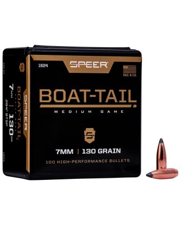 Speer 1624 Boat-Tail7mm 130gr Jacketed Soft Point Boat Tail 100 Per Box/5 Case