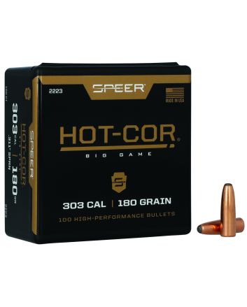 Speer 2223 Hot-Cor303Cal 180gr Soft Point Round Nose 100 Per Box/5 Case