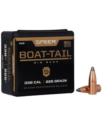 Speer 2406 Boat-Tail.338 225 gr Spitzer Boat Tail Soft Point 50