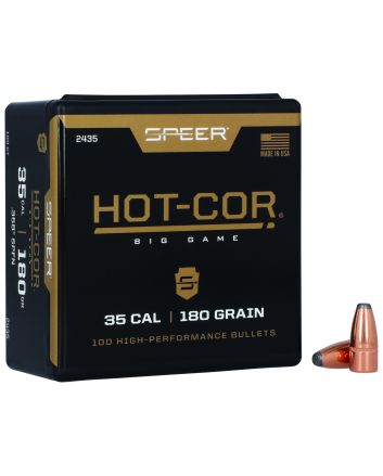 Speer 2435 Hot-Cor35Cal 180gr Spitzer Soft Point 100 Per Box/5 Case