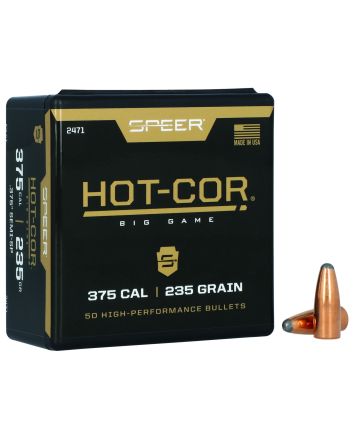 Speer 2471 Hot-Cor375Cal 235gr Semi Spitzer Soft Point 50 Per Box/5 Case