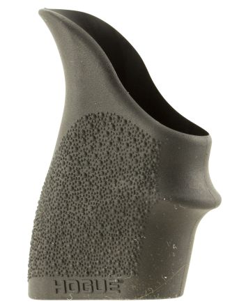 Hogue 18300 HandAll Beavertail Grip Sleeve made of Rubber with Textured Black Finish &amp; Finger Groove for S&amp;W M&amp;P Shield (45); Kahr P-Series, CW (9 &amp; 40)