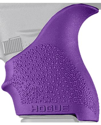 Hogue 18206 HandAll Beavertail Grip Sleeve Textured Purple Rubber for Glock 42, 43