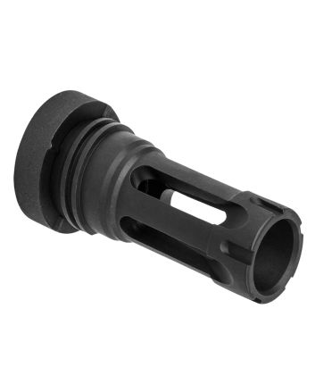 Yankee Hill 430224A Phantom Q.D. Flash Hider Black Steel with 5/8"-24 tpi Threads, Aggressive Teeth &amp; Dust Enclosure for 30 Cal AR-Platform
