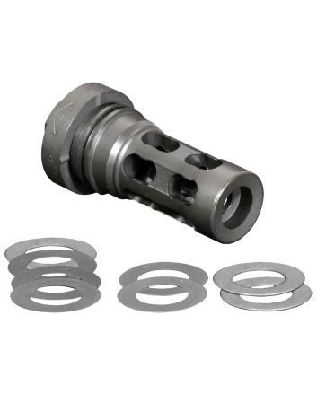 Yankee Hill 4302MB28A QD Light Tactical Muzzle Brake made of Black Finish Steel with 1/2"-28 tpi Threads for 30 Cal AR-Platform