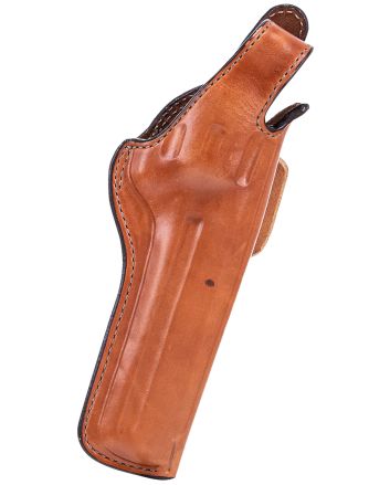 Bianchi 10309 5BHL ThumbsnapOWB Size 08 Tan Leather Belt Loop Fits S&amp;W N Frame/Colt Anaconda 4" Barrel Right Hand