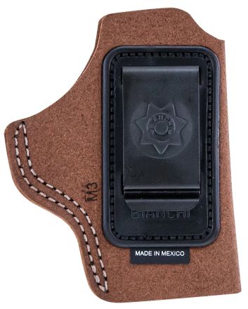 Bianchi 10382 6CIWB Size 02 Tan Leather Belt Clip Fits 3" Barrels/Ruger/Colt/Charter Arms Right Hand