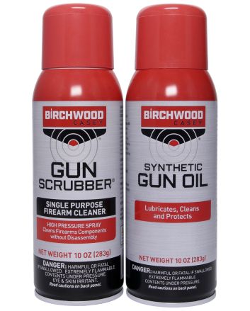 Birchwood Casey 33302 Gun Scrubber &amp; Synthetic Gun Oil Combo Pack 10 oz. Aerosol Can 2 Pack