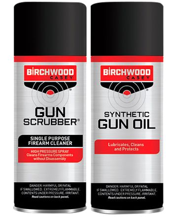 Birchwood Casey 33329 Gun Scrubber &amp; Synthetic Gun Oil Combo Pack 1.25 oz Aerosol 2 Pack