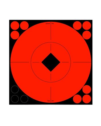 Birchwood Casey 33916 Target SpotsSelf-Adhesive Paper Black/Red 8" Bullseye 8 Pack