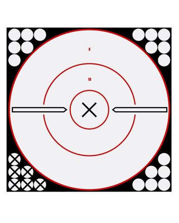 Birchwood Casey 34019 Shoot-N-C Reactive Target Self-Adhesive Paper Black/White 12" Bullseye 5 Pack