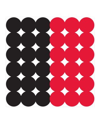 Birchwood Casey 34118 Dirty Bird Repair Pasters Black/Red Adhesive Paper 1" 12 PK