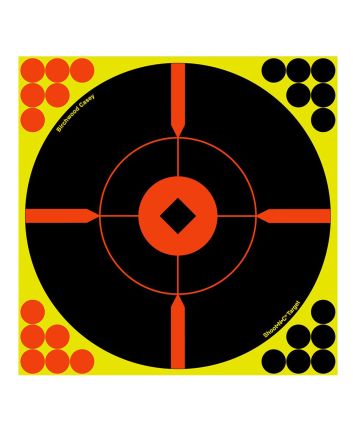Birchwood Casey 34806 Shoot-N-C Reactive Target Self-Adhesive Paper Black/Yellow/Red 8" Bullseye BMW 6 Pack
