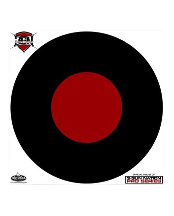 Birchwood Casey 35187 Dirty Bird 3-Gun Nation Circle Paper Hanging 17.25" Black/Red 5 Pack