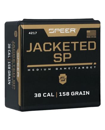 Speer 4217 Handgun38Cal 158gr Jacketed Soft Point 100 Per Box/5 Case