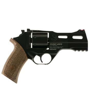 Chiappa Firearms 340165 Rhino 40DSMedium Frame 9mm Luger 6 Shot 4" Black Anodized Steel Vent Rib Barrel, Blued Steel Cylinder, Black Anodized Aluminum Frame, Walnut Grip, Concealed Hammer