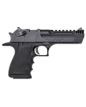 Magnum Research DE357L5IMB Desert Eagle L5 357 Mag 5" with Muzzle Brake 9+1 Black Hardcoat Anodized Aluminum Frame Black Carbon Steel Slide Black Hogue Wraparound Rubber Grip
