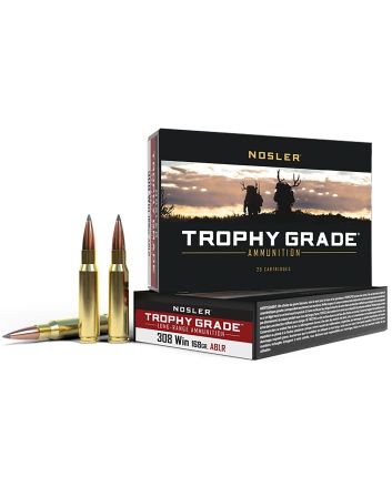 Nosler 60101 Trophy Grade Long-Range 308Win 168gr Nosler Spitzer AccuBond Long Range 20 Per Box/10 Case