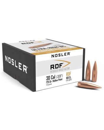Nosler 53170 RDF Match 30Cal 175gr Hollow Point Boat Tail 100/Box