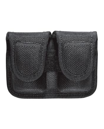 Bianchi 17400 7301 SpeedLoader Pouch Double Black Accumold Hook &amp; Loop Belts 2-2.25" Wide Compatible w/ 38/357