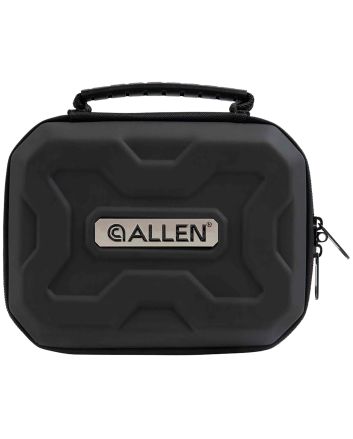 Allen 827 EXOHandgun Case Black Polymer, Molded Carry Handle, Egg Crate Foam &amp; Lockable Zippers 7" x 5.25"